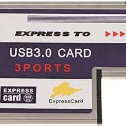 Meri Shopp 3 Port USB 3.0 54mm Express Card Adapter Converter Card Superspeed FL1100-4