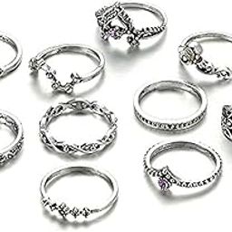 Oxidized Silver Stylish Ring for Women (Set of 10) (9160r)-image-38