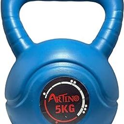 ARTINO PVC Kettlebell Blue For Cardio Training Home & Gym Fitness Workout & Bodybuilding (5kg PVC Kettlebell Blue)-image-51