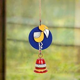Aakriti Art Creations Handcrafted Yellow Duck Wind Chime for Out Door Hanging-image-46