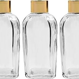 Happy Packaging 100ML Clear Square Empty Glass Bottle |Euro Plug | Gold Screw cap | Refillable | Leak Proof For Essential Oils | DIY Perfumes| DIY serums (1)-picture-31