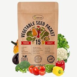 Navika Seeds ; Grow with Us 15 Packets Of Organic & Hybrid Vegetable Seeds For Home Garden & Planting For Pots And Patio- Includes Free E-Book For Kitchen Gardening.-image-7