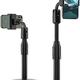 EYUVAA LABEL EVMS08B Universal Mobile Stand for Table with Adjustable Height | 360 Degree Rotation Mobile Holder for Table & Bed Compatible with All Smartphones (Black)-10