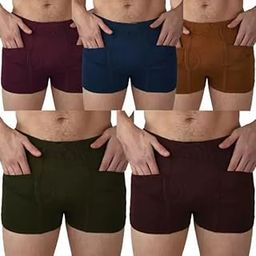 116 Regular FIT Solid Cotton Premium Trunk Underwear(Pack of 5)-picture-28