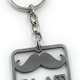 MFH Jaat Moustache Metal Keychain and Keyring (Grey)-35