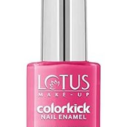 LOTUS MAKE-UP Colorkick Nail Polish, Glossy Finish, Chip Resistant, Pink Flirt 919 | 10ml-5