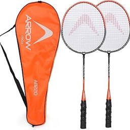 ArrowMax Badminton Racket Set of 2 for Kids Junior Boys & Girls | Small Size RAQUETS Pair Badminton Kit-2