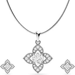 ANAYRA 925 Sterling Silver Heart Pendant Set for Women | Hallmark Certified Silver Pendant Set | Silver Jewellery for Women | Great for Gifting-image-39