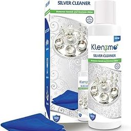 Klenzmo Silver Cleaner Spray | Instant silver Polish and Shine -250ml (pack of 1) Free Premium Microfiber cloth 30x30 cm-image-96