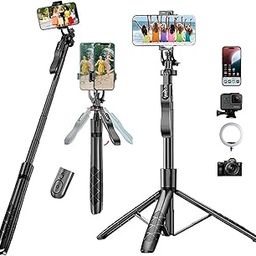 FKU 2024 Upgraded L16 Long Selfie Stick, Balance Handle for Anti Shake Shooting, 6 Section Telescopic Pole Upto 61 inch for Wide Angle Photo Shooting, Selfie Stick with Tripod Stand for Gopro & Camera-picture-18