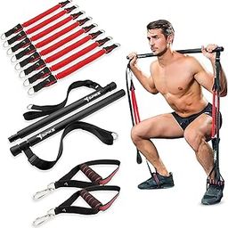 Spike Home Exercise Kit 8 Resistance Bands Set up to 200Kg for Chest, Abs, Legs, Shoulder, Biceps, Triceps, Gym Equipment Set for Home Gym Workout (Spike Home Exercise Kit)-picture-7