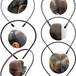 Flysales® Black Flexible Metal Spring,Wavy Zig Zag,Chain Non Slip Hair Band Hair Hoop Hairband Daily Use for Unisex Men Women (Design1)-image-71