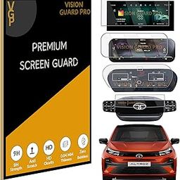 VISION GUARD PRO (4 PACK) Screen Guard For NEW TATA ALTROZ 2025 /10.25 Inch Infotainment (Thin Bezels) + Steering + Instrument Cluster + Ac Vent Protector / Anti Scratch /TataAltroz Car Digital Display Accessories [Not Tempered Glass] ACCOMPLISHED S-image-18