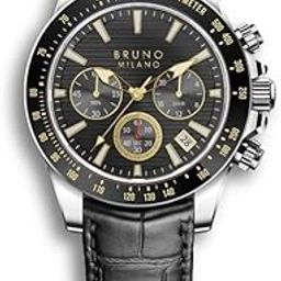 Elegant Masterpiece Chronograph Movement with Croco Leather Band Watch for Men and Boys-image-50