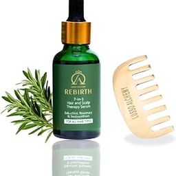 Lusso Alchemy Rebirth 7-in-1 Hair & Scalp Serum & Kansa Comb Set | Ayurvedic Hair Growth Therapy with Bakuchiol, Rosemary & Seabuckthorn | Natural Hair Care & Scalp Massage | Vegan | 30ml-10