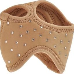 Pink Zebra Print Neoprene Half Sole Dance Shoes (1 Pair) - Girls/Women, Black With Rhinestones, Medium-image-8