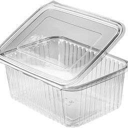 EVERPACK IN Hinged PET Food Storage Container, Clear, Stackable, Food-Safe (50, 1000ML)-image-27