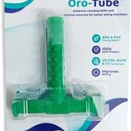 SPEECHGEARS Oro-Tube Green Dotted, A chewing tube for Speech Feeding and Sensory Integration.-24