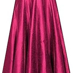 Women's Raw Silk Fabric Skirts - Stylish and Comfortable Skirts with Front Belt and Elastic Back - 40 Inch Length-image-17
