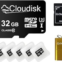 Cloudisk Pack of 5 Micro SD Card 32GB Flash Memory Card Micro SDHC C10 A2 U3 with SD Adapter, Card Reader-15
