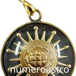 numeroastro Surya Yantra Pendant In Pure Brass & Glass For Men & Women (1 Pc)-picture-14