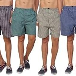 | Men’s Regular Fit 100% Cotton Casual Lounge Shorts | Dual Pocket Sleep Shorts Pack of 6 (Multicolour) (XX-Large)-image-64
