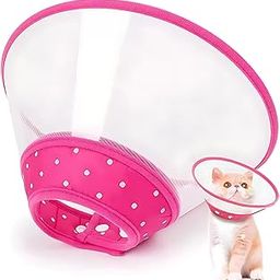 Pets EmpireRecovery Pet Cone Elizabethan Collar-Dog Puppy Cat Rabbit Pet Remedy Wound Healing Recovery Collar Protective Adjustable with Breathable Soft Edge Pink (Medium)-image-58