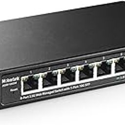 MokerLink 8 Port 2.5G Managed Ethernet Switch with 10G SFP, 8 x 2.5G Base-T Ports, Support LACP/VLAN/QOS/IGMP, Metal Web Managed Fanless Network Switch-12