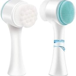 Gcrox Facial Cleansing Brush Double Sided Facial Cleaning with Soft Bristles, Manual Dual Face Wash for Deep Pore Exfoliation (PACK-1)-7