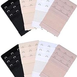 Women's Bra Extender 3 Hooks 3 Rows 8Pcs Elastic Bra Band Hook Strap Extensions Multicoloured Medium-30
