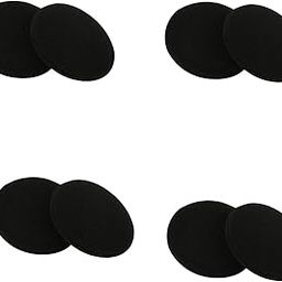 SYGA 4 Pairs Replacement Ear Cushion Pads Soft Comfortable Earpads Cushion Cover for Earphone Headphones Mobile Accessories- 60mm, Black-picture-17
