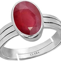 Ruby Manik 8.3cts or 9.25ratti Stone Silver Adjustable Ring for Men-54