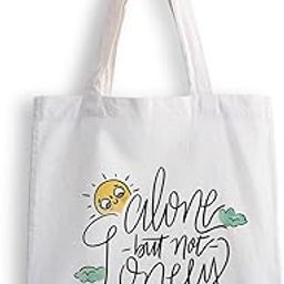Canvas Tote Bags for Women, College Bag for Girls, Tote Bag for Shopping, Travel & Beach Bags for Women - Sun Alone - D No - 044-image-73