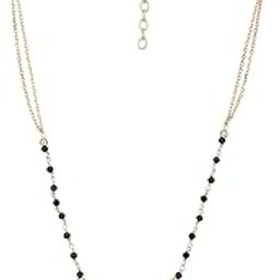 18kt Rose Gold Plated CZ Heart Pendant Double Chain Mangalsutra-image-9