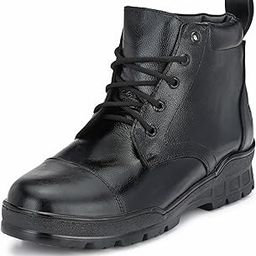 Light Weight Genuine Leather Police/Security/Service High Ankle Boots-image-1