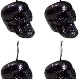 Phobis Black Skull Candle for Spell, Wicca and Healing (Pack of 4) (2 Inch)-image-1