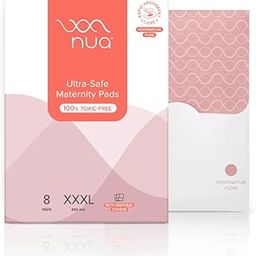 Nua Ultra-Safe Maternity Pads 400 mm XXXL | Postpartum Bleeding and Clots | Rapid Absorbent Core | Edge-to-edge Protection | Elevated Central Core | 60% Larger Absorbent Core | 60% Wider Back with Hydrophobic Leak Guards | Breathable and Super Soft Top Sheet | Safe on Skin | Convenient and Hygienic Disposal-image-61