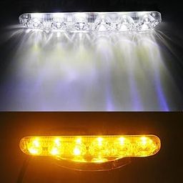 AUTO MT 2 in 1 Car DRL 6 LED MATRIX WITH Turn Indicator Function Daytime Running Lights (2pc, 12V DC)-10