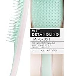 Lyrovo Ultimate Hair Brush Comb for Women for Wet & Dry Hair Eliminates Knots & Reduces Breakage for All Hair Types (White & Blue)-image-115