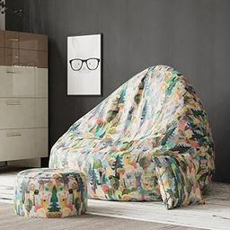 ComfyBean Bag 6XL with Beans Filled - Full Printed Bean Bag Sofa with Cushion and Footrest - Official : Oreka Home Bean Bag - Comfort Level : Advanced - (Theme : Enchanted Odyssey)-picture-20