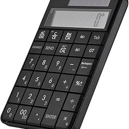 fosa Portable 2-in-1 Wireless Smart Solar Power Keypad & Calculator Combo Mini 2.4G USB 29 Keys Numeric Keyboard & Calculator with LCD Display for Laptop PC Windows-24