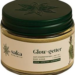 Glow-Getter | Handmade Anti-Pigmentation Body Scrub with Wild Turmeric and Moringa Leaves | Evens Skin Tone | Reduces Dark Spots | Natural Exfoliation for All Skin Types | (100 gm)-0