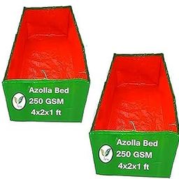 IAgriFarm 250 GSM HDPE UV Stabilize (Green, 4x2x1 ft) - Pack of 2, Leakage Proof Mini Azolla Growing Bed-image-49