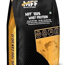 MyFitFuel MFF 100% Whey Protein | 1 Kg, 30 Servings (Smooth Chocolate) | Contains Isolate Protein-52