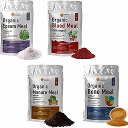 ADI SHANKARA ORGANIC EPSOM MEAL, BLOOD MEAL,BONE MEAL & MANURE MEAL,Plant Fertiliser.200 * 4 Gms.-image-71