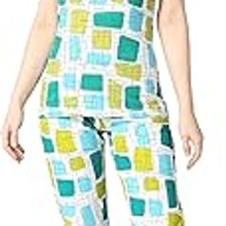 women's all over print top with neck open & Printed Pant Pack of 1 Night Suit Set-picture-8