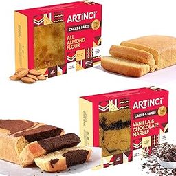 Artinci Almond & Marble Cake Keto Combo Pack (150gm X 2), As Seen on Shark Tank India | Diabetic Friendly with Protein & High Fibre-image-78