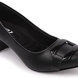 Women's Pointed Toe Block Heel Pumps-image-18