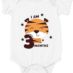 Cotton 3 Month Birthday Print Romper Newborn White Baby Romper for baby girl & baby boy-image-76