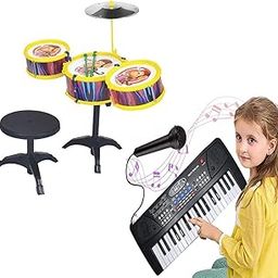 IYAAN Kids Drum Set and Musical Keyboard Piano Toy for Boys and Girls - Birthday Return Gift Item-image-52